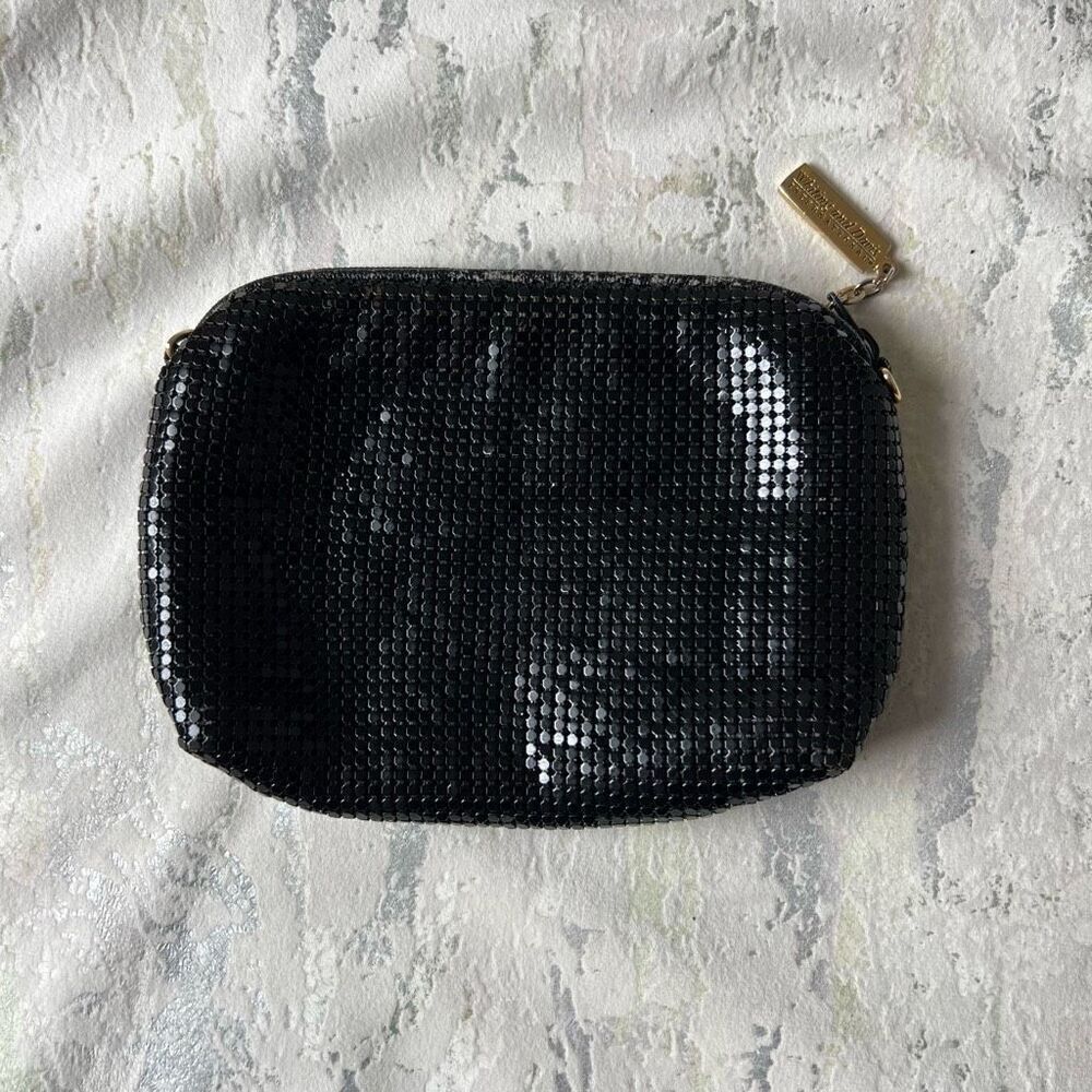 Whiting & Davis black chainmail mini clutch